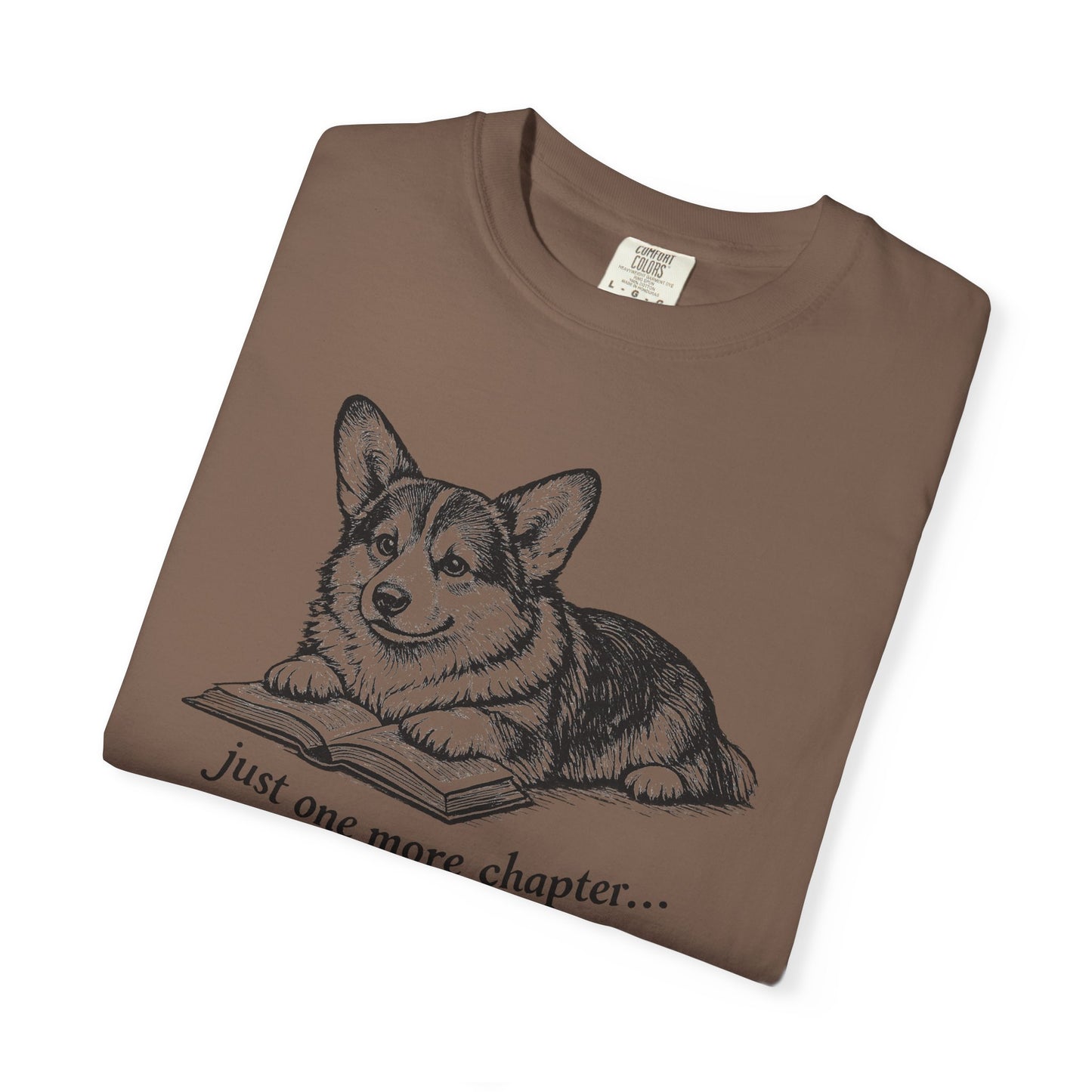 Just One More Chapter – Corgi Book Lover T-Shirt