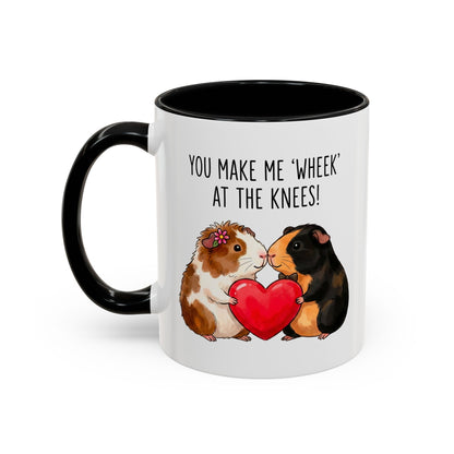 Guinea Pig Love Coffee Mug — "You Make Me 'Wheek' at the Knees"