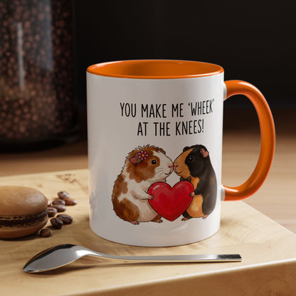 Guinea Pig Love Coffee Mug — "You Make Me 'Wheek' at the Knees"