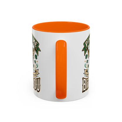 St. Patrick's Chihuahua Coffee Mug — "Pinch Me and My Chihuahua Will Bite You" (11oz)