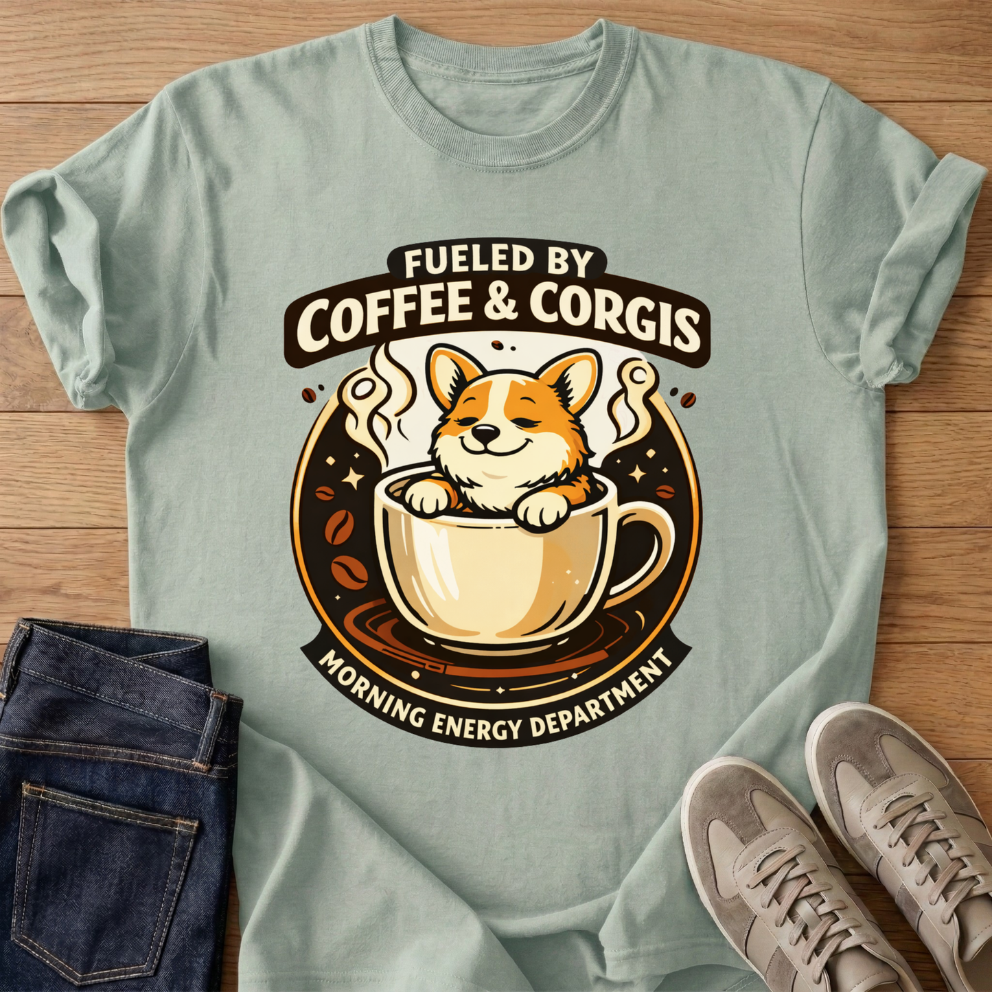 Fueled By Coffee & Corgis T-shirt