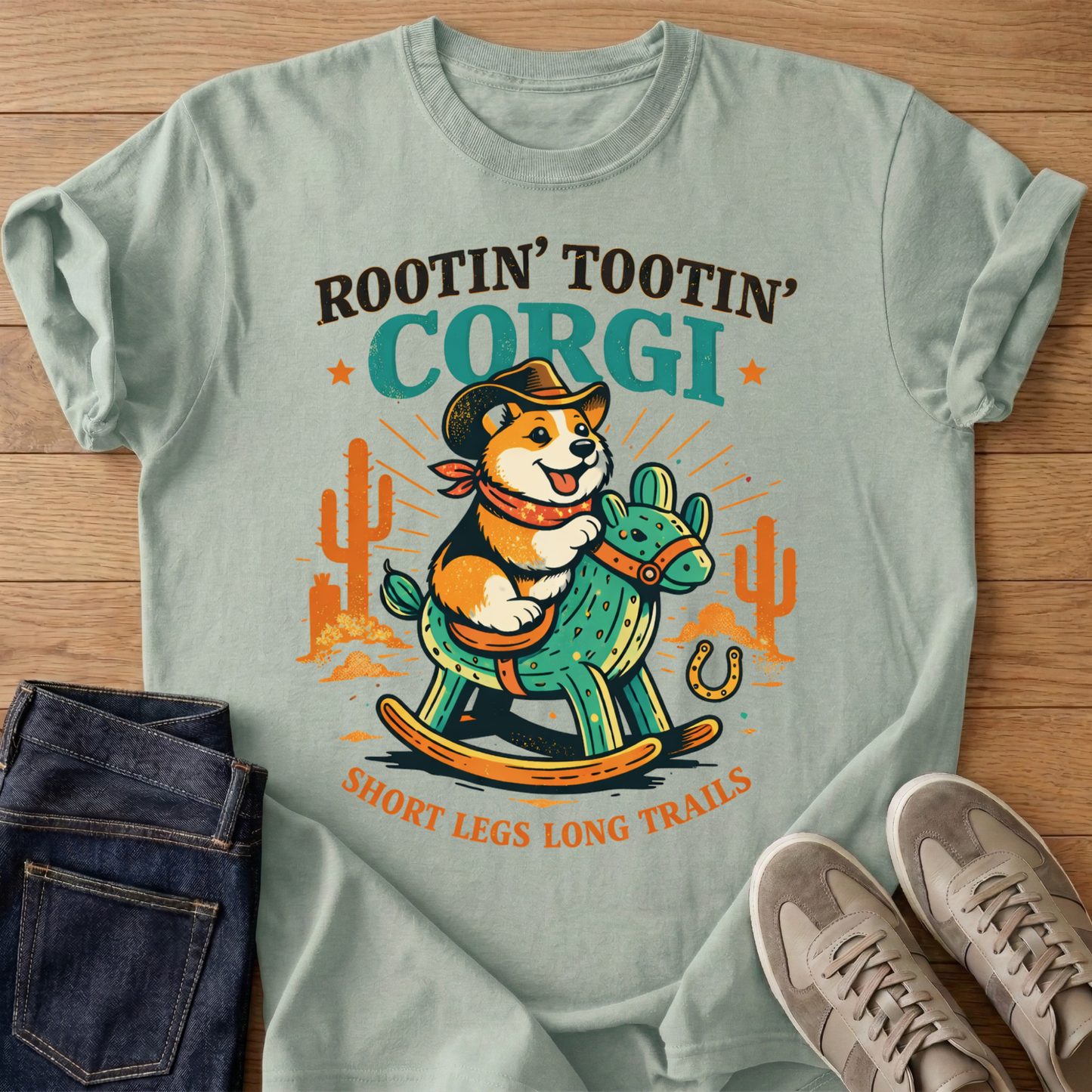 Rootin' Tootin' Corgi T-shirt