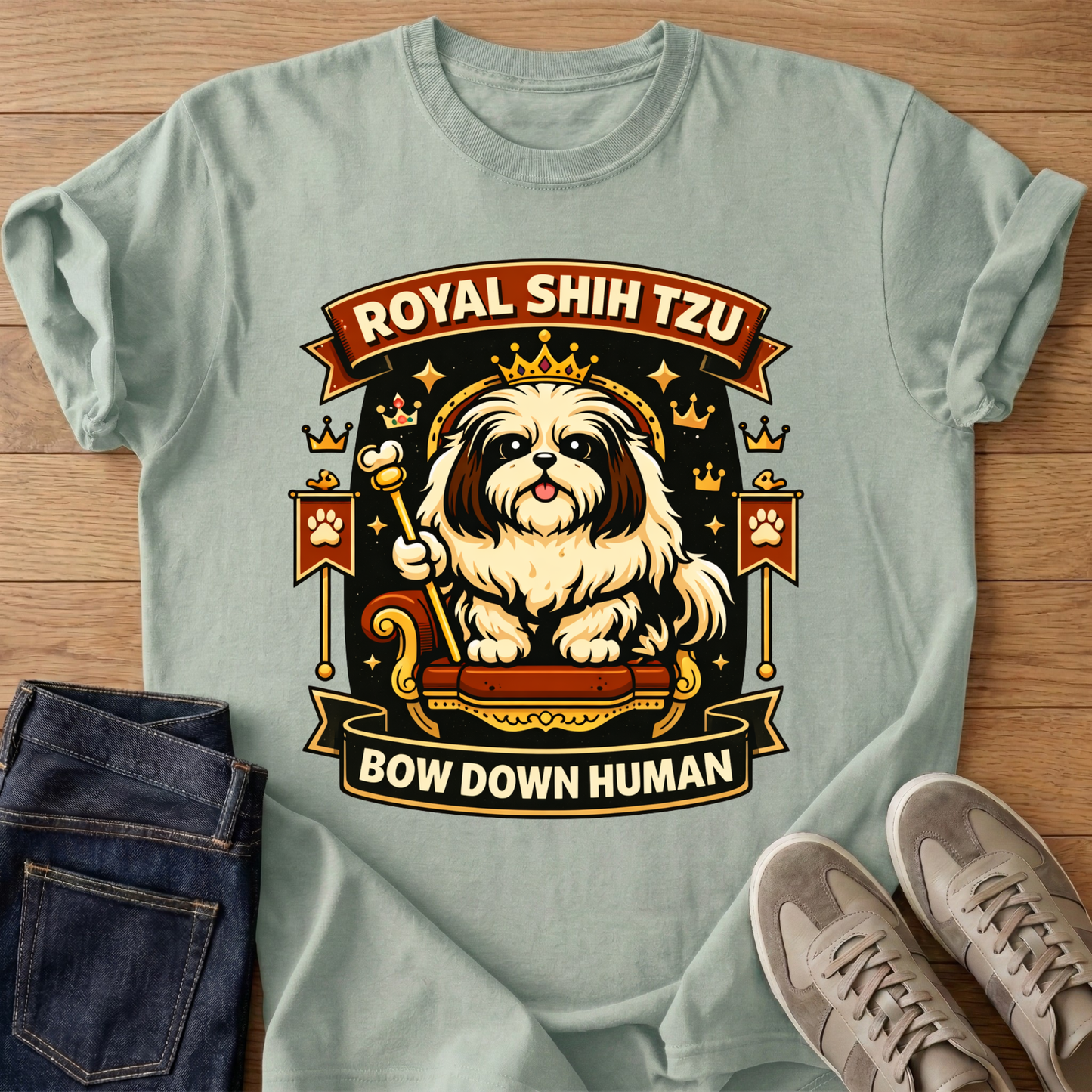 Royal Shih Tzu Bow Down Human T-shirt