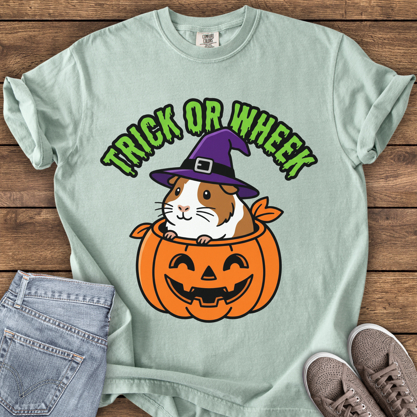 Trick Or Wheek Guinea Pig Halloween T-Shirt