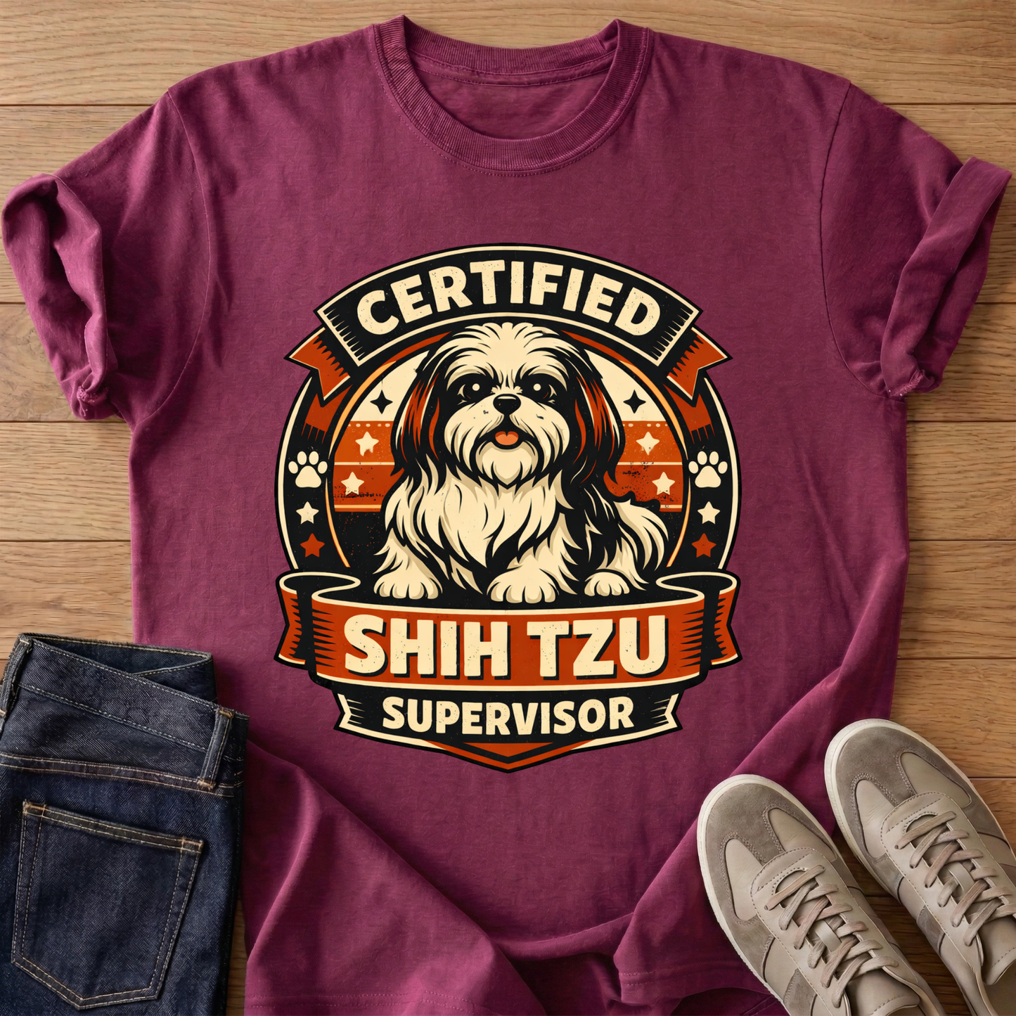 Certified Shih Tzu Supervisor T-shirt