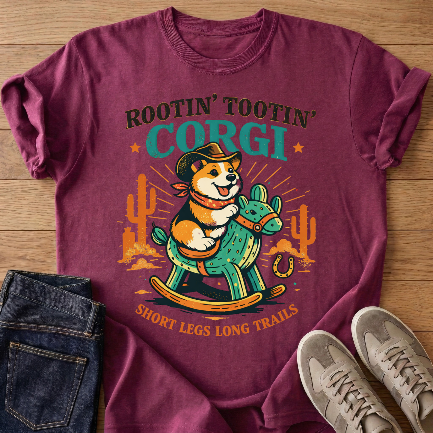 Rootin' Tootin' Corgi T-shirt
