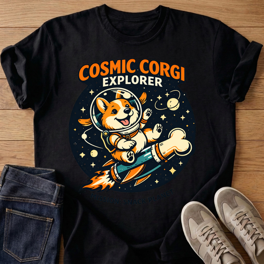 Cosmic Corgi Explorer T-shirt