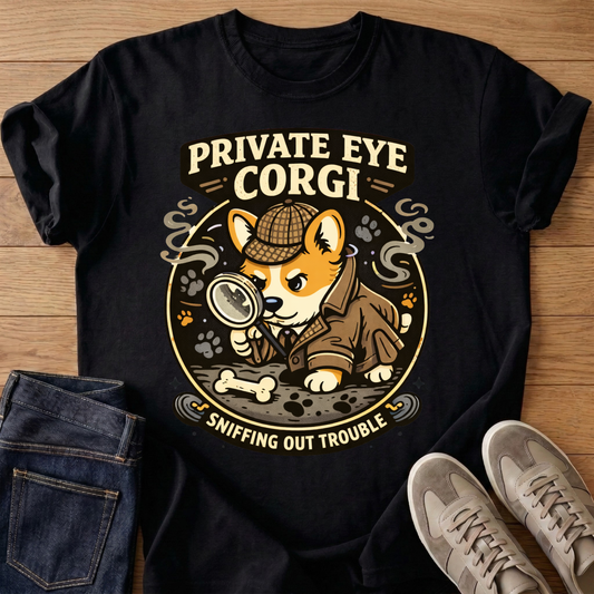 Private Eye Corgi T-shirt