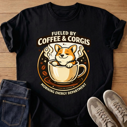 Fueled By Coffee & Corgis T-shirt