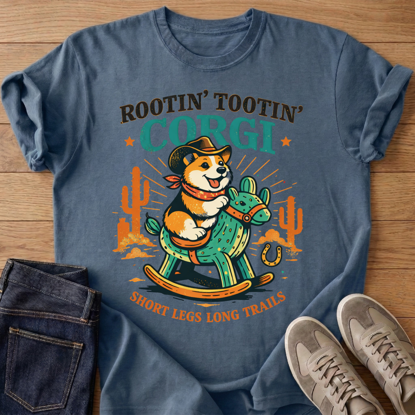 Rootin' Tootin' Corgi T-shirt