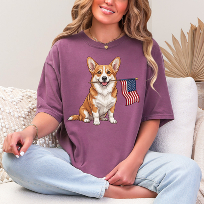 Patriotic Corgi 4th Of July T-shirt