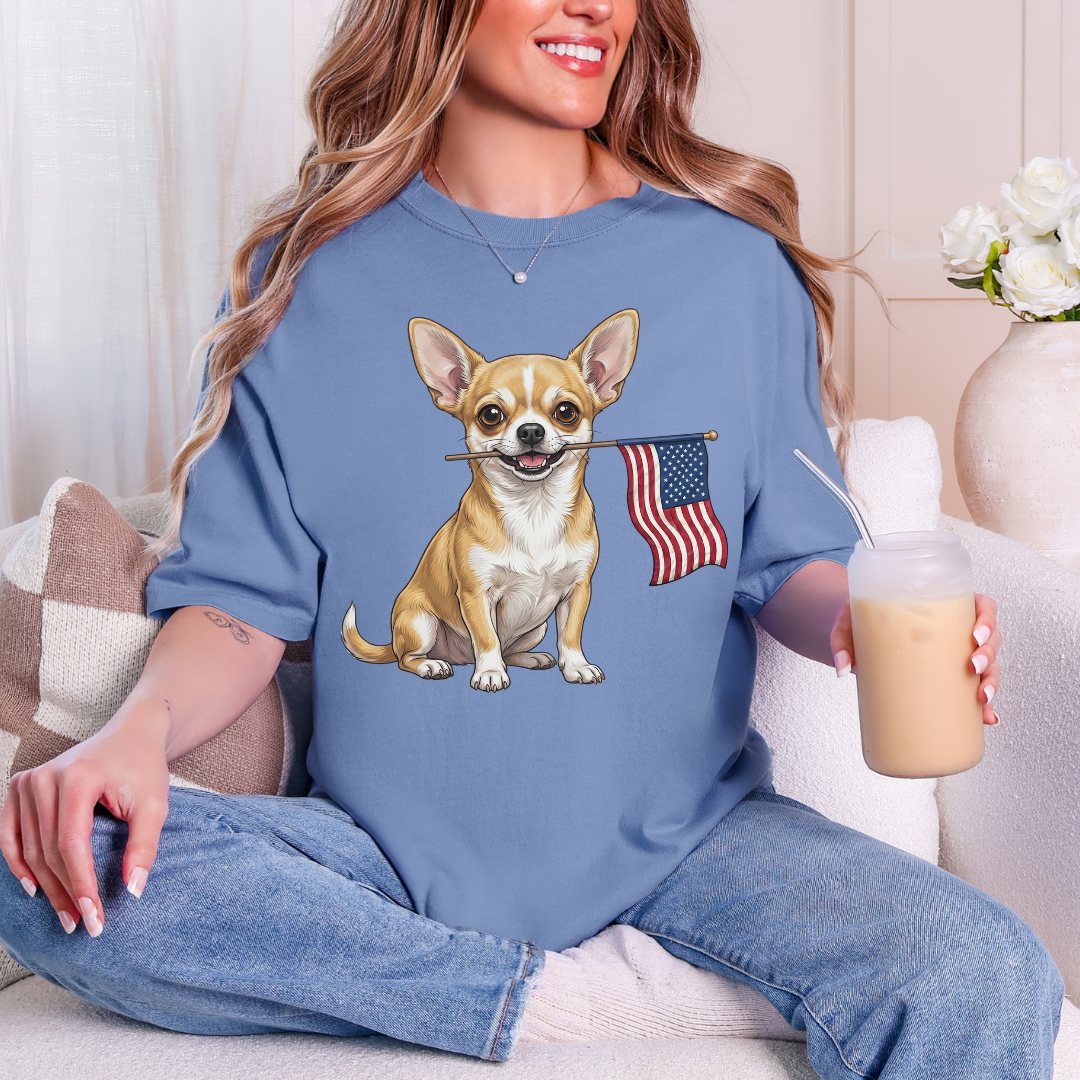 Patriotic Chihuahua 4th Of July T-shirt
