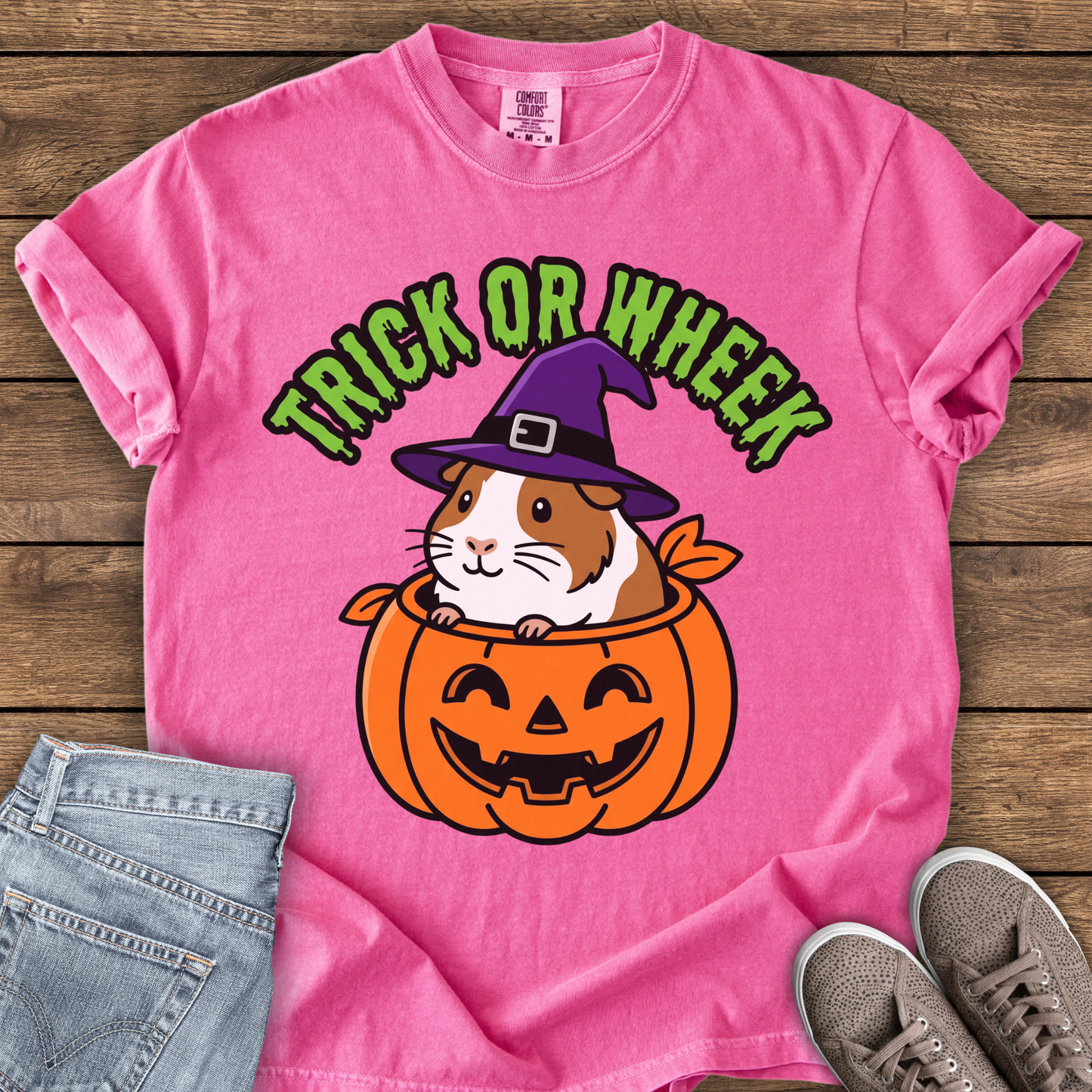 Trick Or Wheek Guinea Pig Halloween T-Shirt
