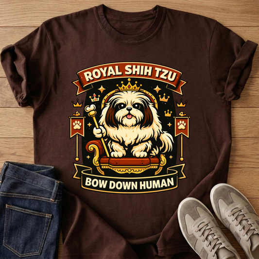 Royal Shih Tzu Bow Down Human T-shirt