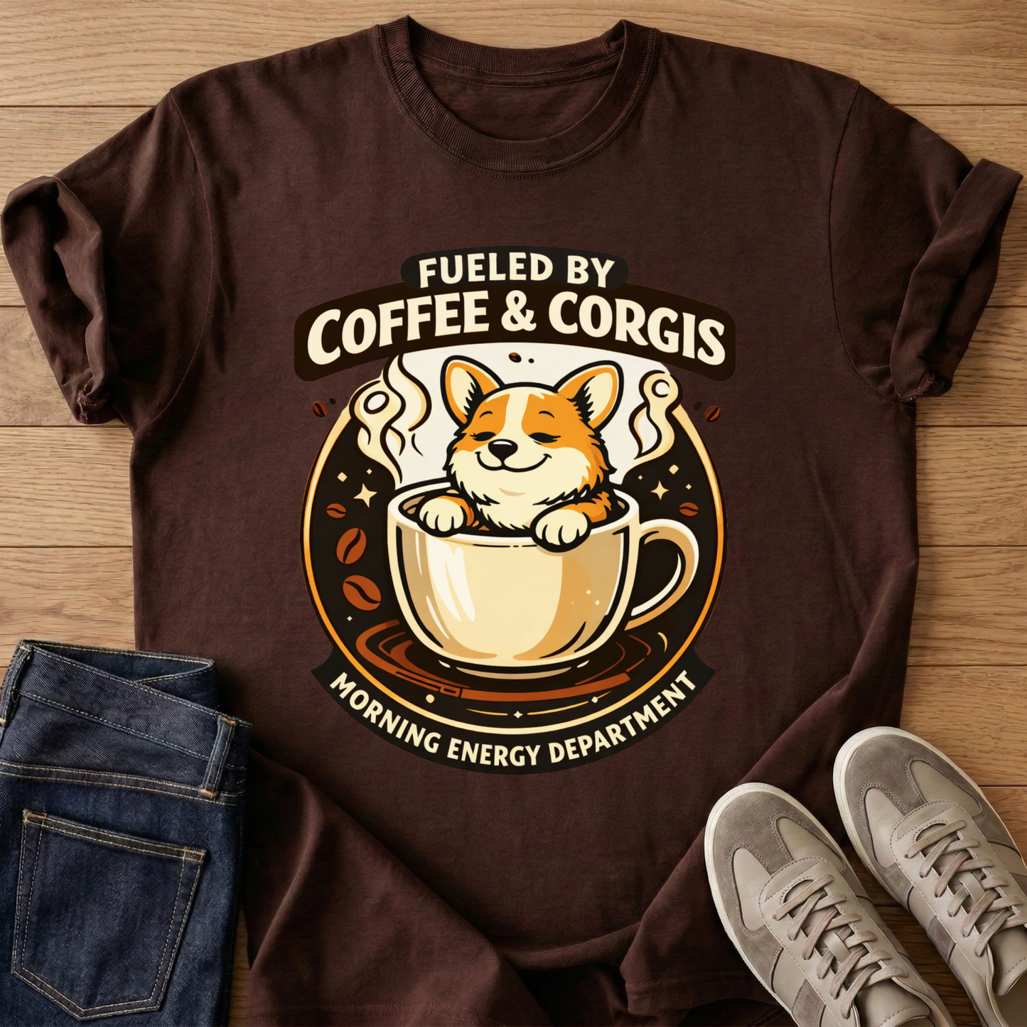 Fueled By Coffee & Corgis T-shirt