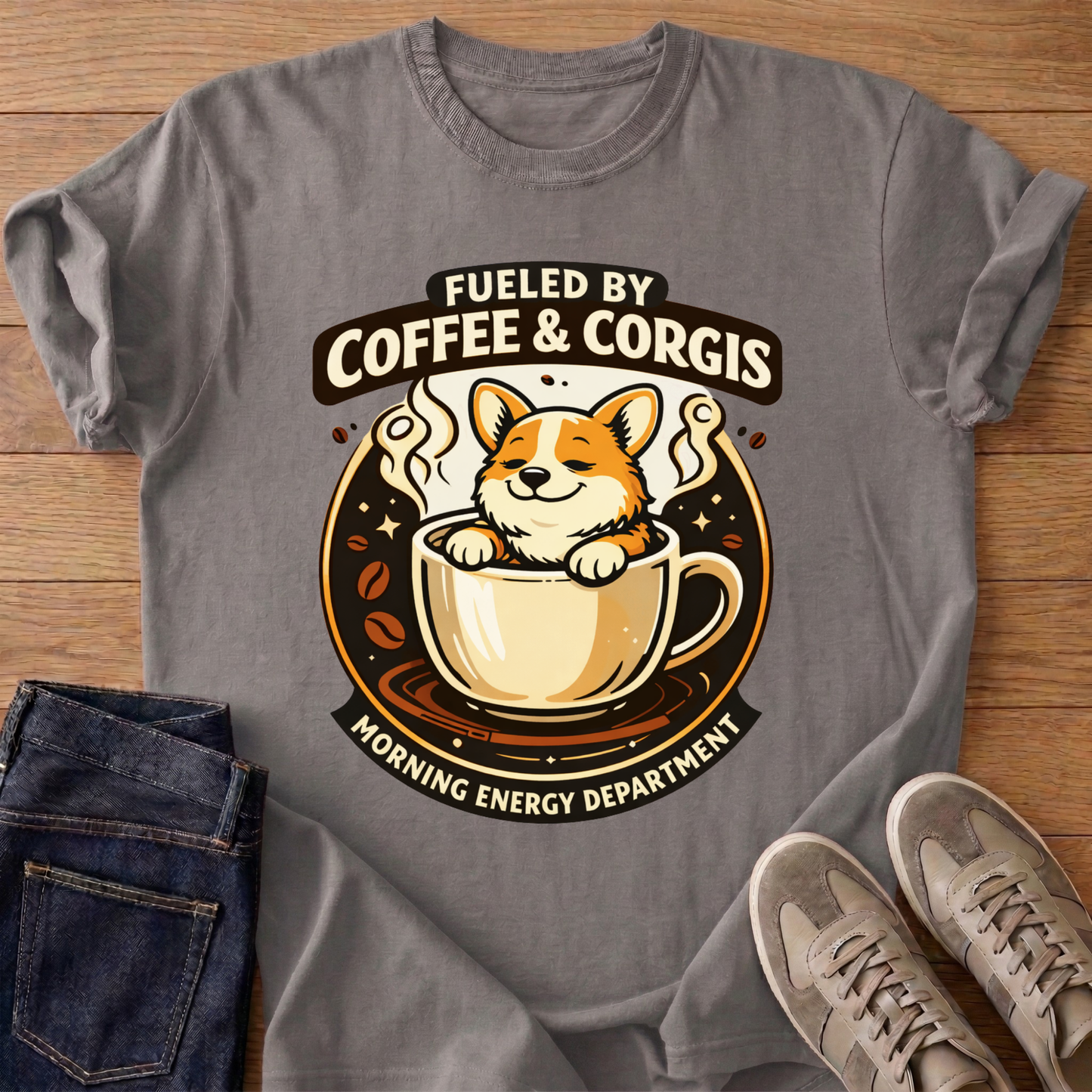 Fueled By Coffee & Corgis T-shirt