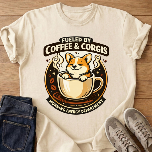 Fueled By Coffee & Corgis T-shirt