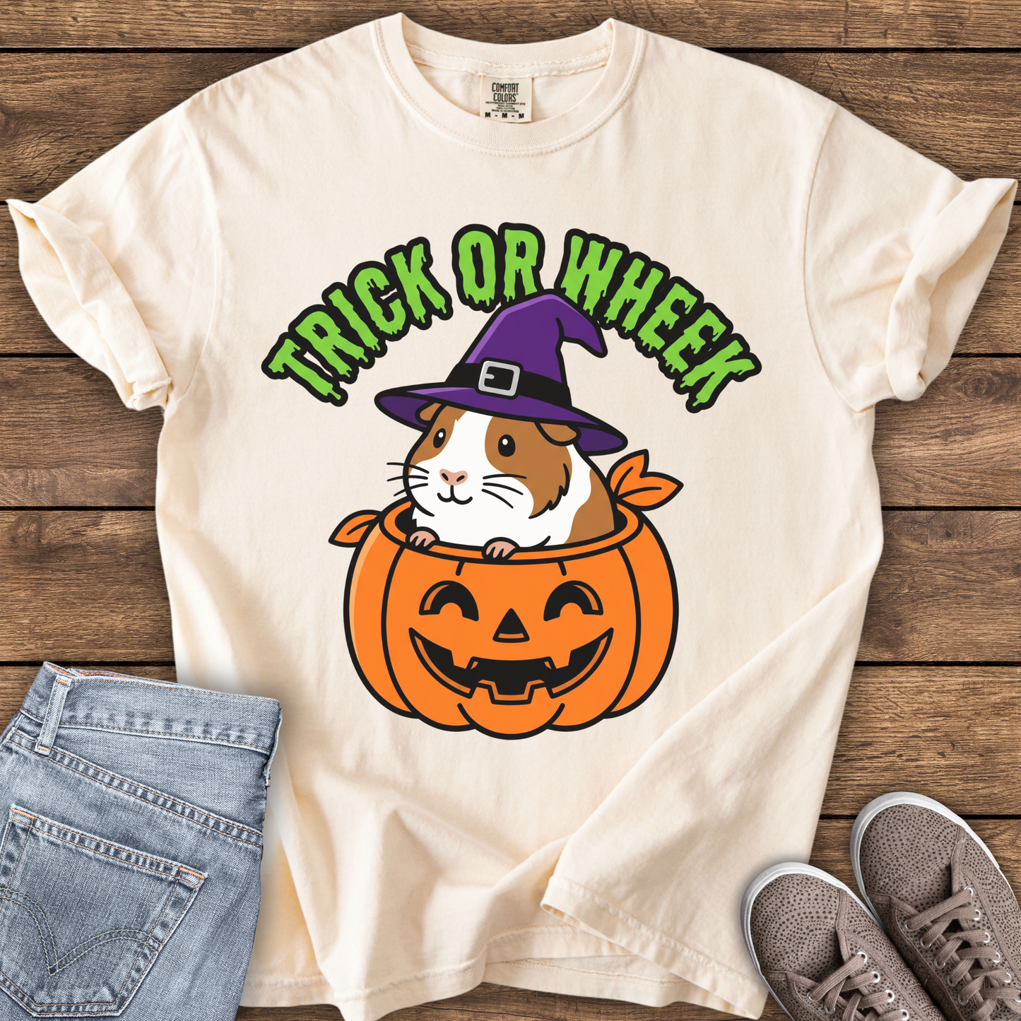 Trick Or Wheek Guinea Pig Halloween T-Shirt