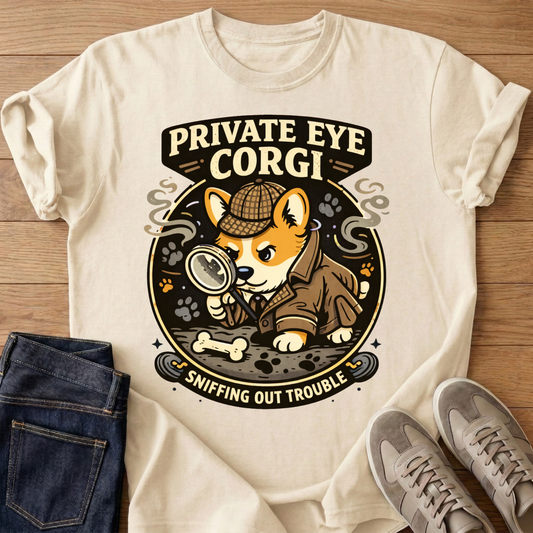 Private Eye Corgi T-shirt