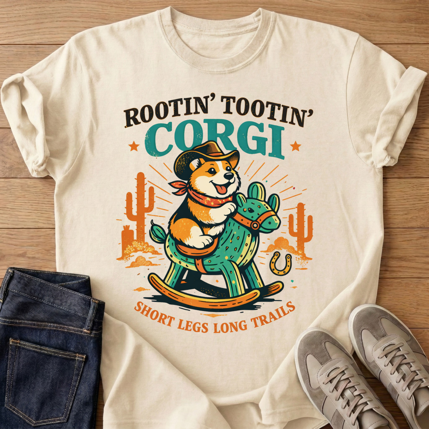 Rootin' Tootin' Corgi T-shirt