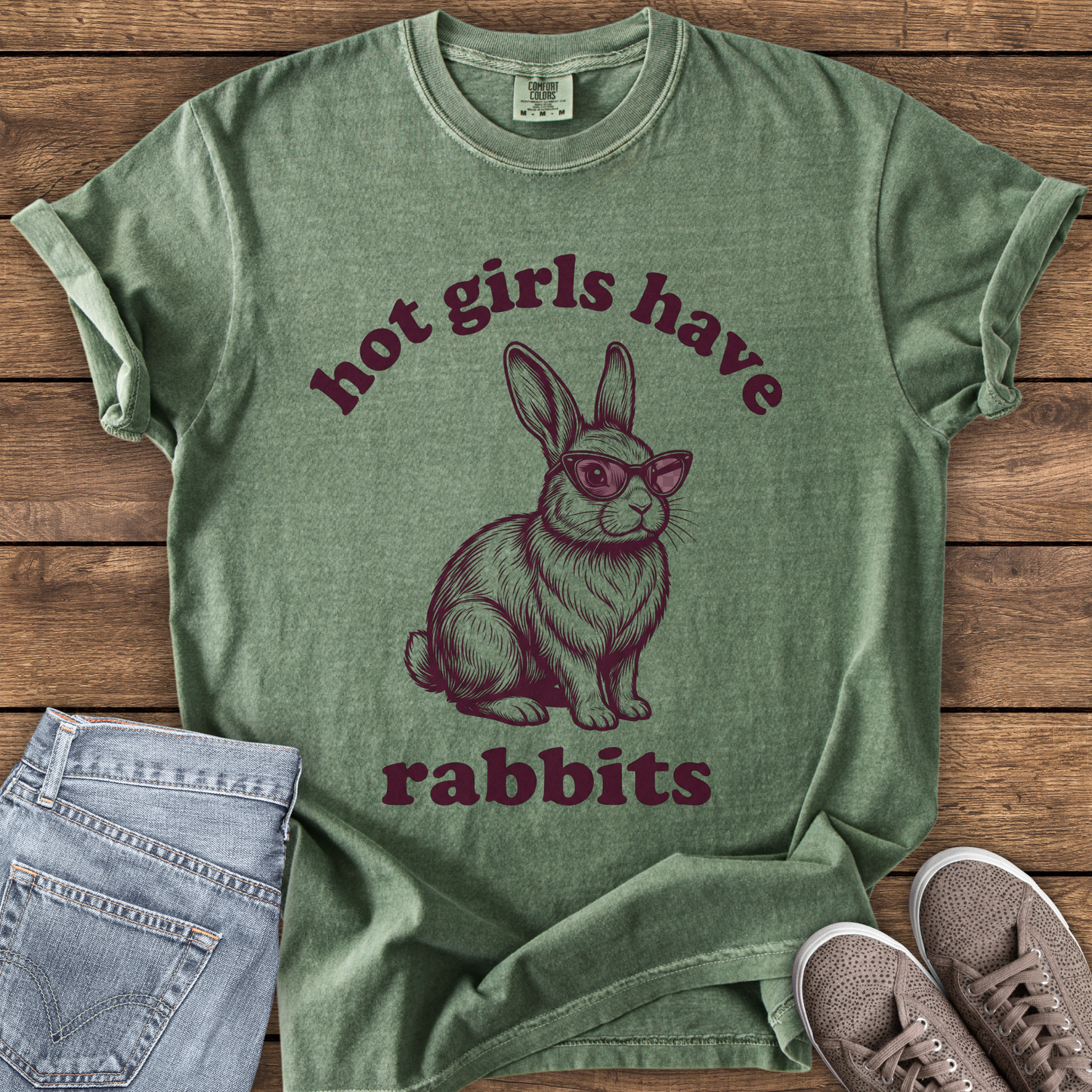 Hot Girls Have Rabbits T-Shirt