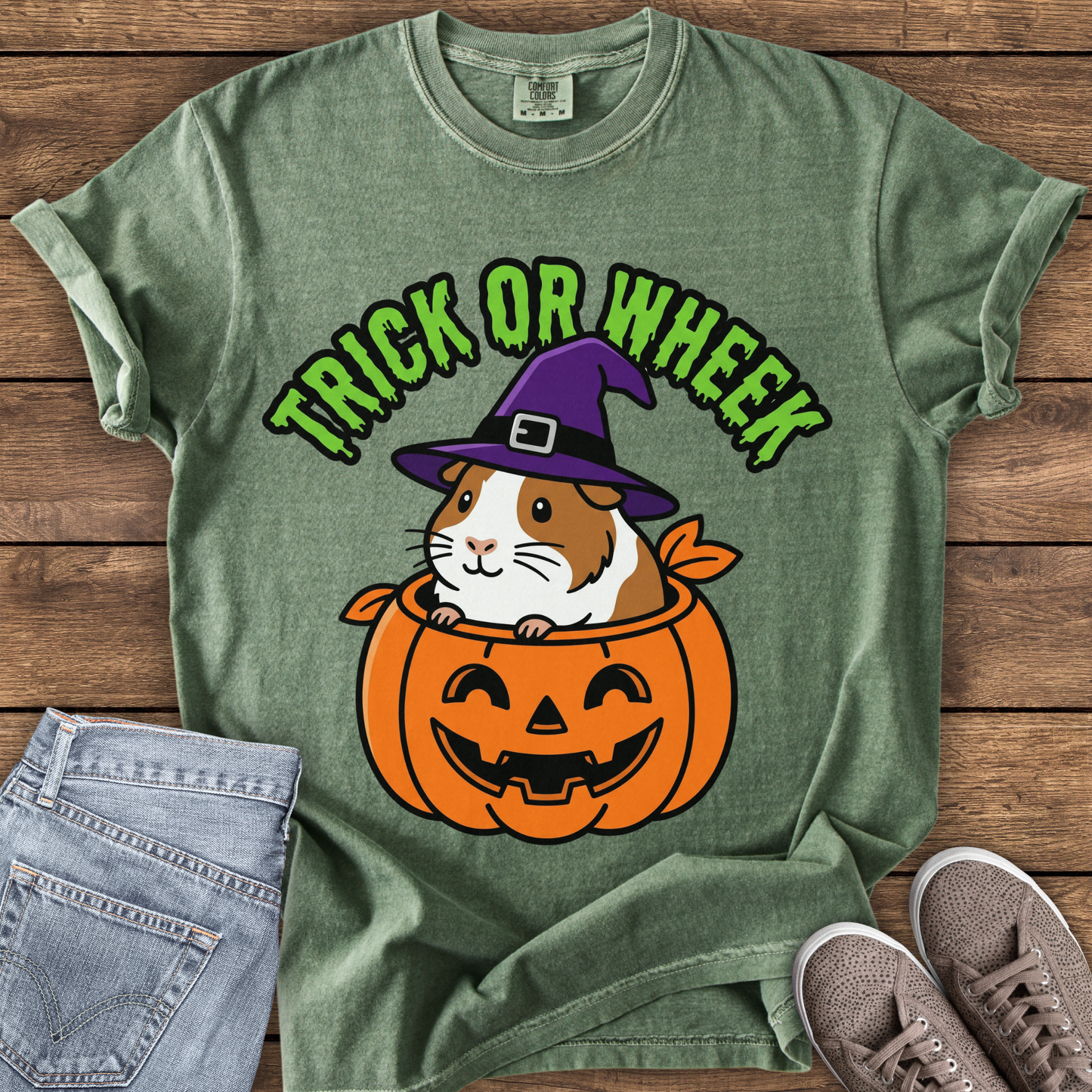 Trick Or Wheek Guinea Pig Halloween T-Shirt