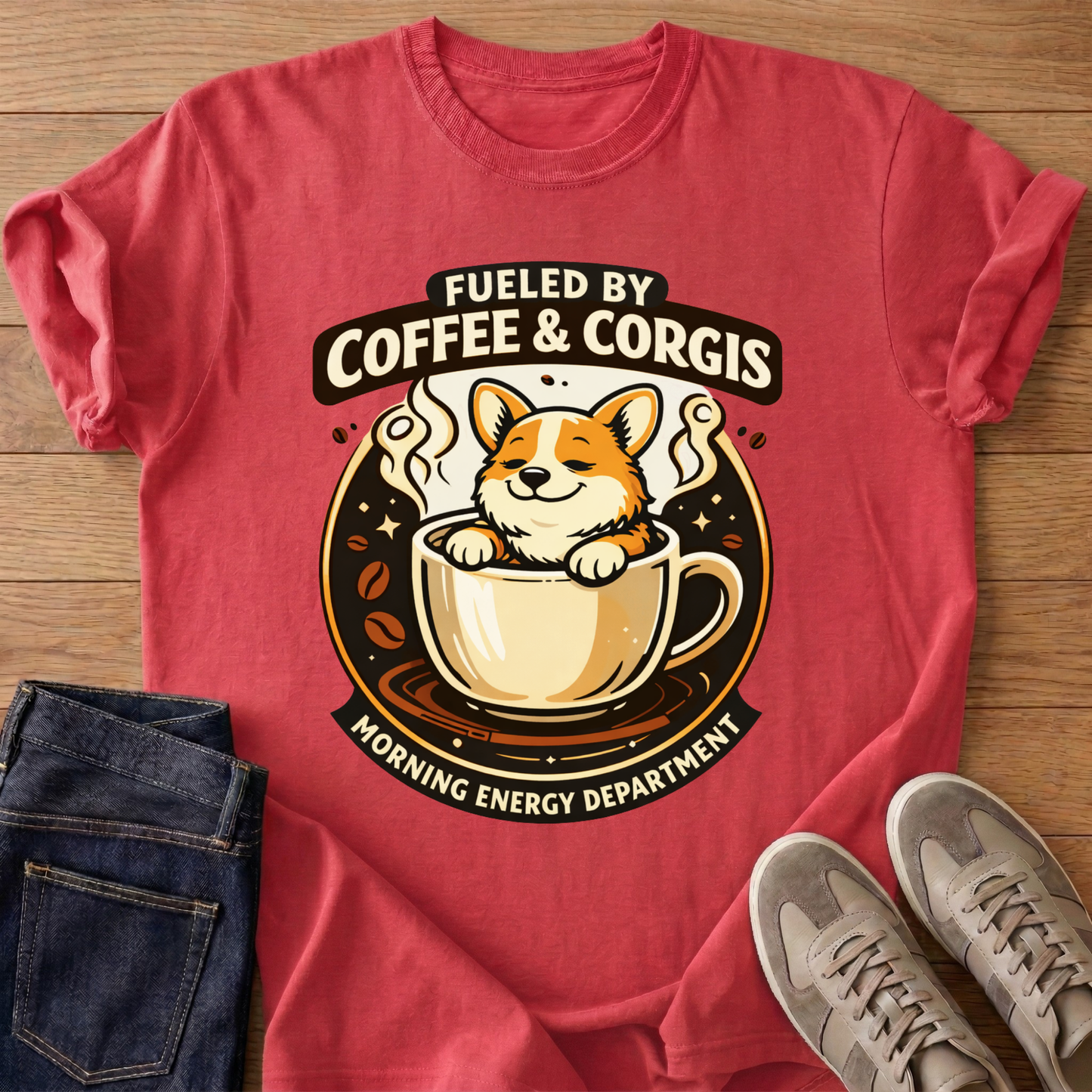 Fueled By Coffee & Corgis T-shirt