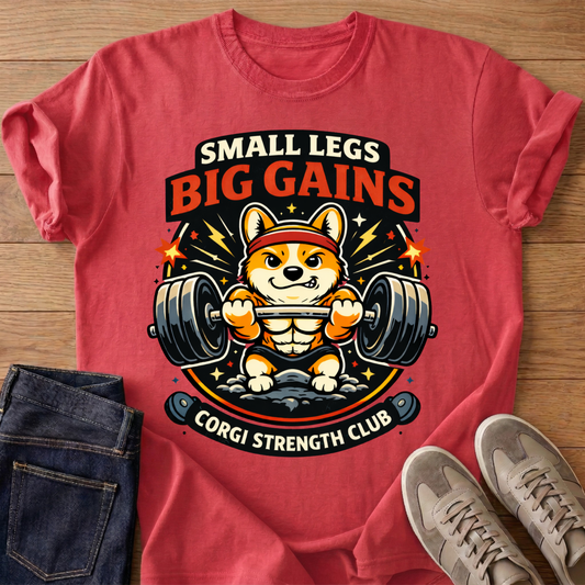 Small Legs Big Gains T-shirt
