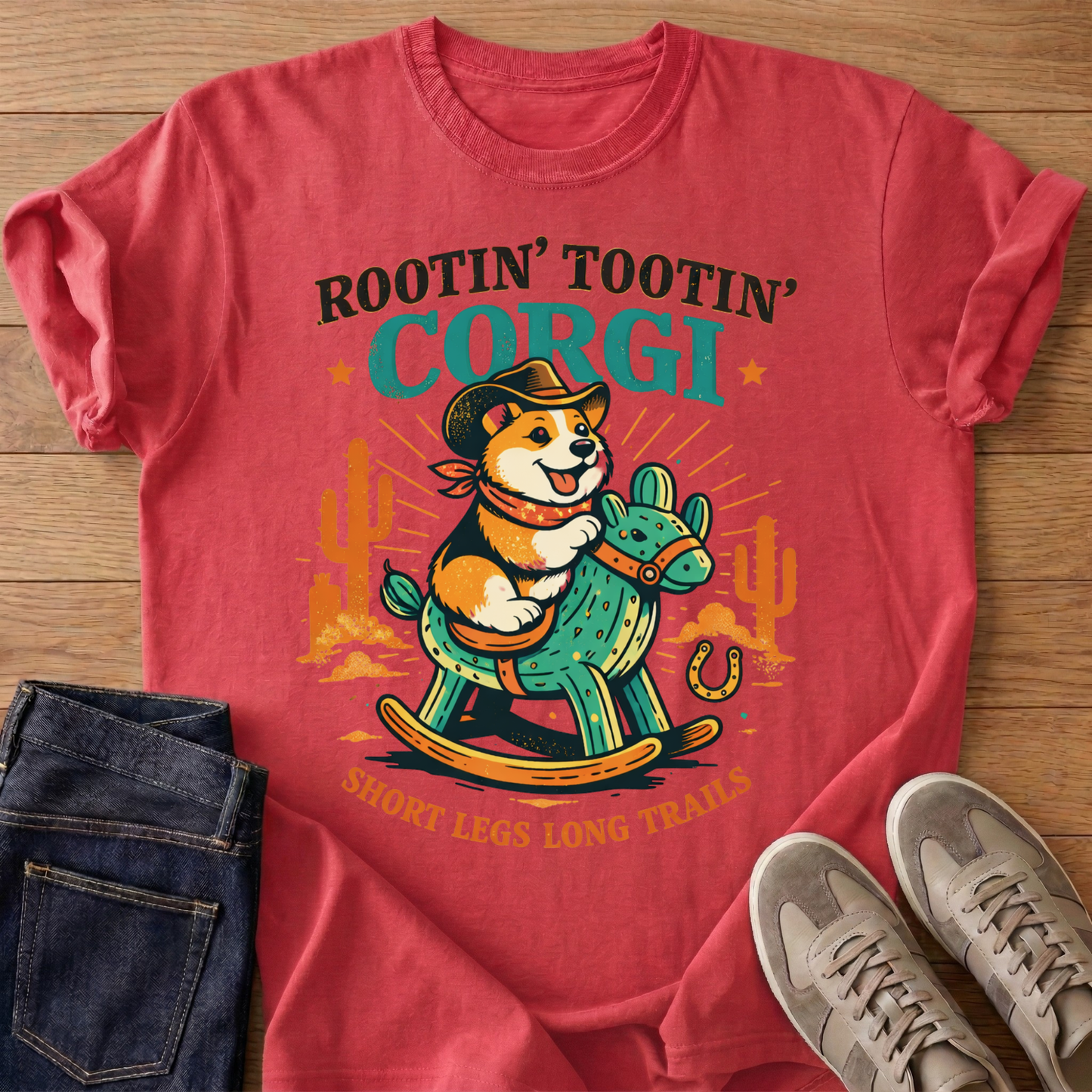 Rootin' Tootin' Corgi T-shirt